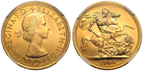 1966 Gold Sovereign Equal-finest NGC MS 66