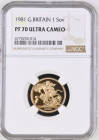 1981 Gold Sovereign Proof NGC PF 70 ULTRA CAMEO