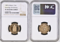 1989 Gold Sovereign 500th Anniversary Proof NGC PF 70 ULTRA CAMEO