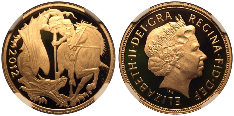 UNITED KINGDOM. Elizabeth II, 1952-2022. 
Gold Sovereign, 2012. Royal Mint. Pro...