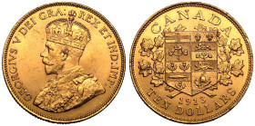 Canada George V 1913 Gold 10 Dollars Canadian Gold Hoard About as struck, minor surface scratches and edge knocks