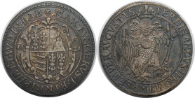 Altdeutsche Münzen und Medaillen, FUGGER BABENHAUSEN WELLENBURG. Taler 1621. Silber. Dav. 6673. Fast Stempelglanz. Cabinet Patina