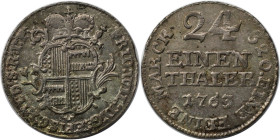 Altdeutsche Münzen und Medaillen, HILDESHEIM, Bistum. Friedrich Wilhelm von Westfalen (1763-1789). 1/24 Taler 1763. Silber. KM 108. Fast Stempelglanz