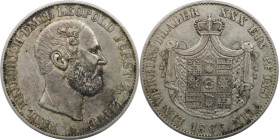 Altdeutsche Münzen und Medaillen, LIPPE - GRAFSCHAFT. Paul Friedrich Emil Leopold (1851-1875). Vereinstaler 1866 A. Silber. AKS 16, Thun 213. Sehr sch...
