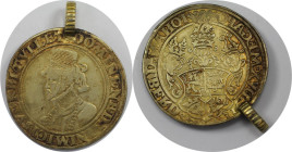 Altdeutsche Münzen und Medaillen, MECKLENBURG - GÜSTROW. Johann Albrecht I. (1547-1576). Taler 1549, Gadebusch. Vergoldet. 29,69 g. Dav. 9547. Sehr sc...
