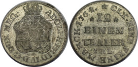 Altdeutsche Münzen und Medaillen, MECKLENBURG - STRELITZ. Adolf Friedrich IV. (1752-94). 1/12 Taler 1764 IHL. Silber. Vorzüglich