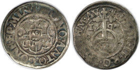 Altdeutsche Münzen und Medaillen, MINDEN - BISTUM. Anton von Schauenburg (1587-1599). 1/24 Taler (Groschen) 1597. Schön. Selten!