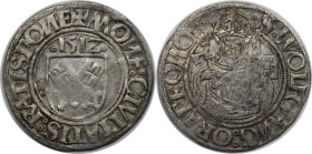 Altdeutsche Münzen und Medaillen, REGENSBURG, STADT. 1/2 Batzen 1512. Schulten 2872. Fast Vorzüglich