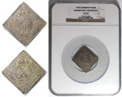 Altdeutsche Münzen und Medaillen, SACHSEN - ALBERTINE. Johann Georg IV. (1691-1694). Klippe Taler 1693. Silber. KM 642, Dav. 7649. NGC AU 58