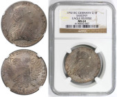 Altdeutsche Münzen und Medaillen, SACHSEN - ALBERTINE. Friedrich August III. (1763-1806). 2/3 Taler 1792 IEC. Silber. KM 1033. Schön 257. NGC MS 63