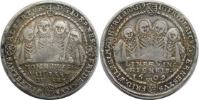 Altdeutsche Münzen und Medaillen, SACHSEN - ALT - WEIMAR. Johann Ernst und seine Brüder 1617-1626. Reichstaler 1609 WA, Saalfeld. Sogenannter Acht-Brü...