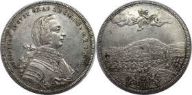 Altdeutsche Münzen und Medaillen, SOLMS - LAUBACH, Grafschaft. Christian August (1738-1784). Reichstaler ND (1738), Nürnberg. Auf seinen Regierungsant...