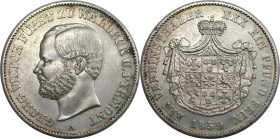 Altdeutsche Münzen und Medaillen, WALDECK - PYRMONT. Georg Victor (1852-1893). Taler 1859 A, Berlin. Silber. AKS 45. Fast Vorzüglich. Selten!