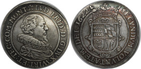 Altdeutsche Münzen und Medaillen, WÜRTTEMBERG - MÖMPELGARD. Ludwig Friedrich (1608-1631). Taler 1622. Silber. 28,0 g. Dav. 7075. Vorzüglich. Sehr selt...