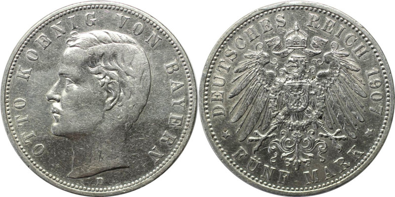 Deutsche Münzen und Medaillen ab 1871, REICHSSILBERMÜNZEN, Bayern, Otto (1886-19...
