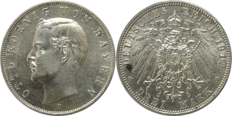 Deutsche Münzen und Medaillen ab 1871, REICHSSILBERMÜNZEN, Bayern. Otto (1886-19...