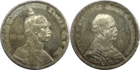Deutsche Münzen und Medaillen ab 1871, REICHSSILBERMÜNZEN, Preußen. Wilhelm II. (1888-1918). Medaille 1894. Auf die Aussöhnung mit Otto von Bismarck. ...