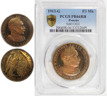 Deutsche Münzen und Medaillen ab 1871, REICHSSILBERMÜNZEN, Preußen. Wilhelm II. (1888-1918). Kupfer Proof 3 Mark 1913 G, Karlsruhe. Sch-113 G1. PCGS P...