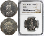 Deutsche Münzen und Medaillen ab 1871, DEUTSCHE KOLONIEN. Wilhelm II. (1888-1918). 1 Rupie 1890. Silber. Jaeger 713. NGC MS 62