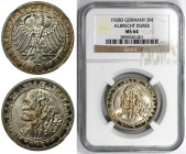Deutsche Münzen und Medaillen ab 1871, REICHSSILBERMÜNZEN. 3 Reichsmark 1928 D. Zum 400. Todestag von Albrecht Dürer. Jaeger 332. NGC MS 64