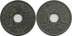 Europäische Münzen und Medaillen, Frankreich / France. 10 Centimes 1941. Zink. KM 897. Vorzüglich