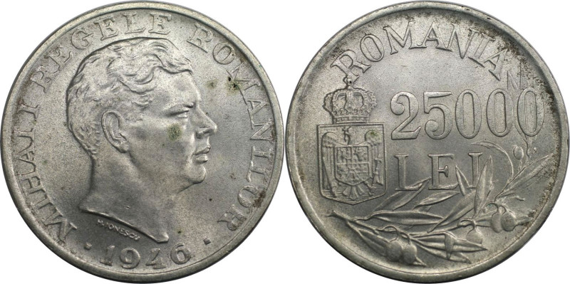 Europäische Münzen und Medaillen, Rumänien / Romania. Mihael I. 25000 Lei 1946. ...
