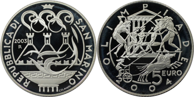Europäische Münzen und Medaillen, San Marino. XXVIII. Olympische Sommerspiele 20...