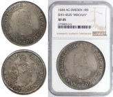 Europäische Münzen und Medaillen, Schweden / Sweden. Christina (1632-1654). Riksdaler 1644 AG, Stockholm. Silber. Dav. 4525, SM (2022) 16 b. NGC XF 45...