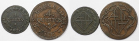 Europäische Münzen und Medaillen, Spanien / Spain, Lots und Sammlungen. Barcelona. Französische Okkupation, José Napoleon Bonaparte (1808-1813). 4 Qua...