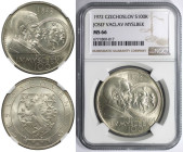 Europäische Münzen und Medaillen, Tschechoslowakei / Czechoslovakia. Josef Vaclav Myslbek. 100 Korun 1972. Silber. NGC MS 66