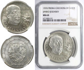 Europäische Münzen und Medaillen, Tschechoslowakei / Czechoslovakia. Janko Jesensky. 100 Korun 1974. Probe. Silber. NGC MS 65