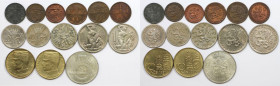 Europäische Münzen und Medaillen, Tschechoslowakei / Czechoslovakia, Lots und Sammlungen. 2 Heller 1923. 2 x 5 Heller 1928, 1932. 3 x 10 Heller 1925, ...