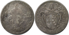 Europäische Münzen und Medaillen, Vatikan. Pius VII. (1742-1823). Scudo 1802 - III R. Silber. KM 1249. Sehr schön-vorzüglich