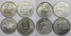 Europäische Münzen und Medaillen, Lots und Sammlungen. Slowakei / Slovakia, 20 Kronen 1941 (Randfehler) und 10 Kronen 1944, KM 7, 9. Tschechoslowakei ...