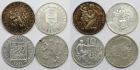 Europäische Münzen und Medaillen, Lots und Sammlungen. Tschechoslowakei / Czechoslovakia, 10 Kronen 1931, 10 Kronen 1955, 10 Kronen 1957. KM 15, 42, 4...