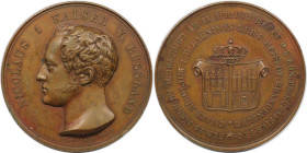 Russische Münzen und Medaillen, Nikolaus I. (1826-1855). Bronzemedaille 1842, von Fischer. Auf sein 25jähriges Jubiläum als Chef des 6. Kürassier-Regi...