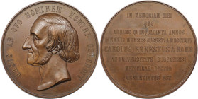 Russische Münzen und Medaillen, Alexander II. (1854-1881). Bronzemedaille ND (1864) von I. Chukmasov. Über die 50 Jahre wissenschaftlicher Anstrengung...