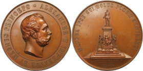 Russische Münzen und Medaillen, Alexander II. (1854-1881). Bronzemedaille 1894, von A. Griliches jr. Auf die Einweihung des Denkmals für Alexander II....