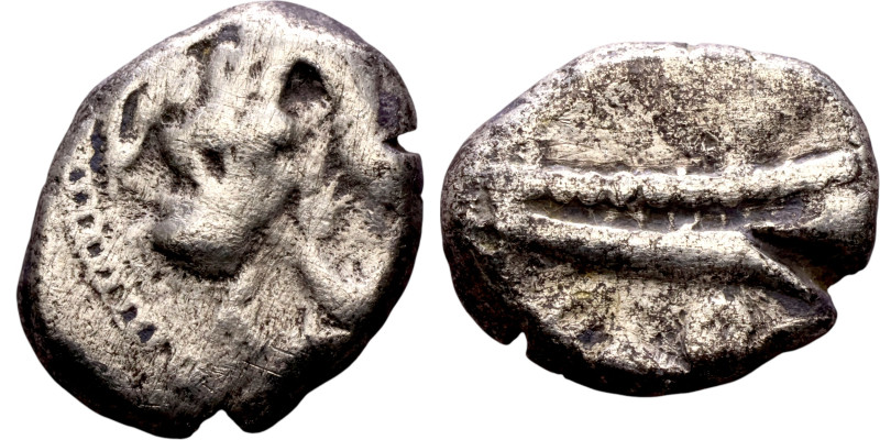 Phoenicia, Obol, Sidon (375-333 BC) Obverse: Galley l.; legend in Phoenician, Re...