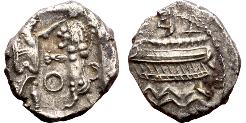 Phoenicia, Obol, Sidon (375-333 BC) Obverse: Galley l.; legend in Phoenician, Re...