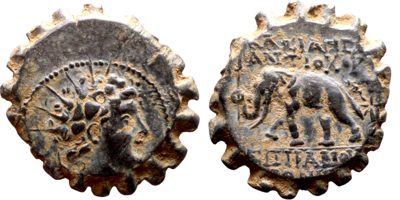 Antiochos VI Dionysos (Seleukid King: 145-141 BC). AE bronze. Obv.: radiate and ...