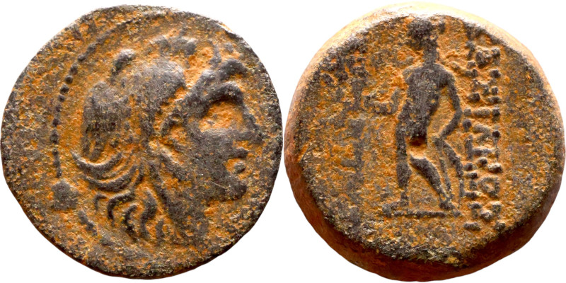 Aleksander I Balas (Seleukid King: 150 BC-145 BC), Bronze. Obverse: Diademed hea...