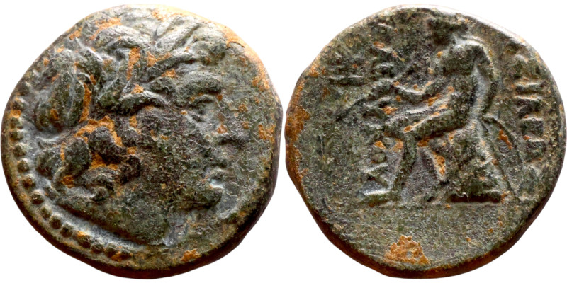 Antiochos III The Great (Seleukid King: 223-187 BC). AE bronze. Obv.: Laureate h...