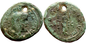 Decius (?) Sestertius. Obverse: Bust of Emperor. Reverse: Standing godes, between military baners

28mm 11.41g