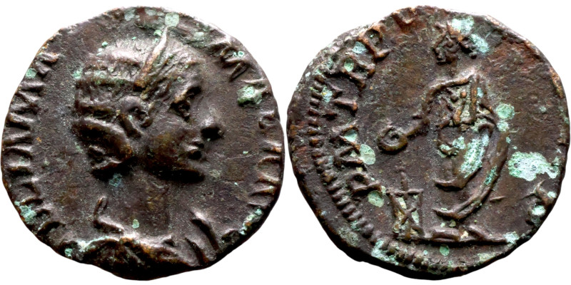 Julia Mamaae (mother of Alexander Severus) Denarius. Obverse: Draped bust of Jul...