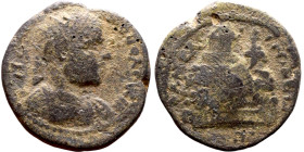 Uncertain imperial bronze (II-III century) Obverse: Bust of Emperor. Reverse: unredable

19mm 4.58g