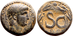 Nero (54-68) Syria, Antioch. Obverse: Bust of Emperor. Reverse: Large S C

22mm 13.75g