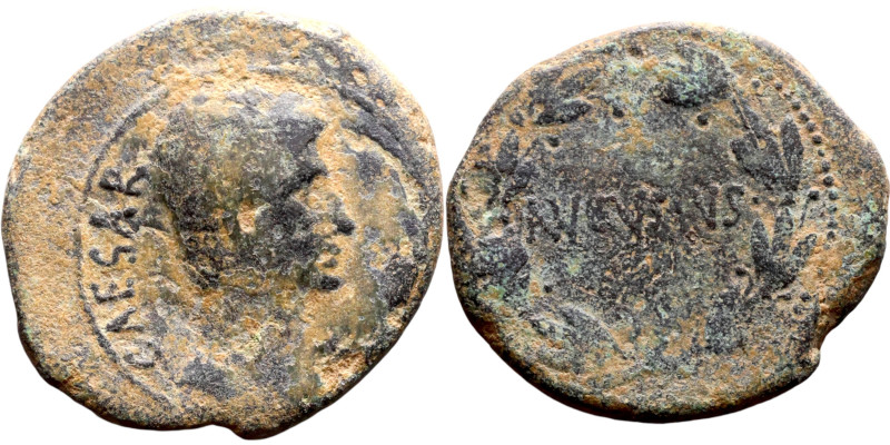 SYRIA. Uncertain Syrian mint. Augustus (27 BC - 14 AD). AE bronze. Obv.: CAESAR;...