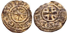 Middle Ages (X-XV century) Bronze Coin

17mm 0.71g

Artificial sand patina