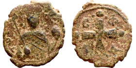 Alexios I Komnenos, Tetarteron (post reform). Thessalonica. Obverse: C | Φ ΑΛ | Δ, Jewelled cross, globus at each extremity, a cross at center. Revers...